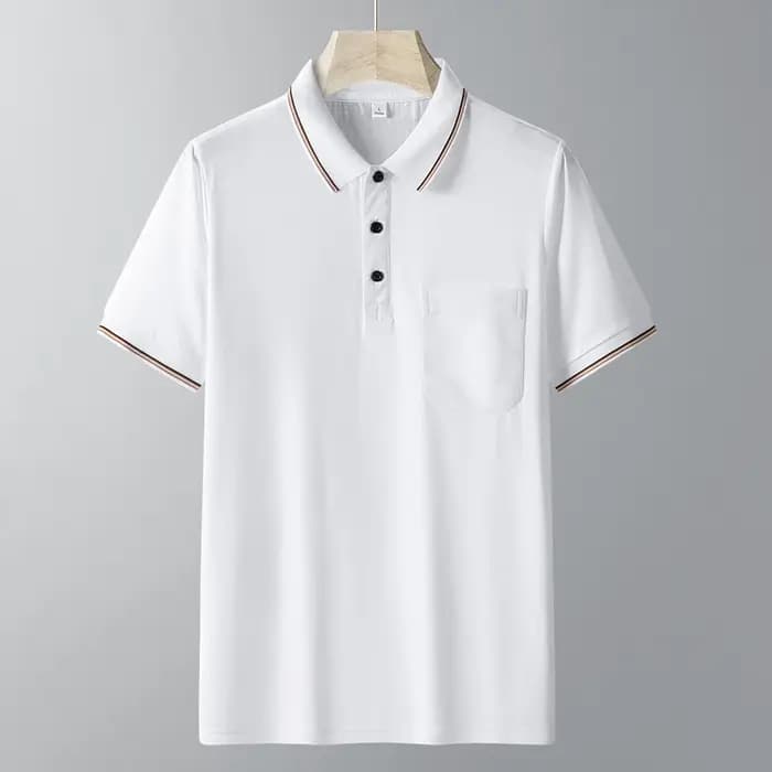 Polo Homme de Marque à Col Revers et Poche