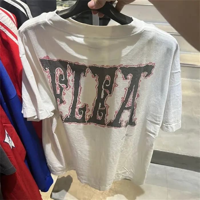 Saint été Vintage Rock lavé coton soleil visage imprimé haute rue décontracté ample surdimensionné à la mode sport T-shirt pour hommes hauts