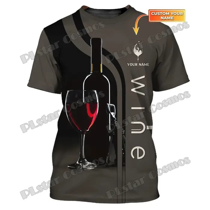 T-shirt unisexe avec nom personnalisé imprimé en 3D pour homme