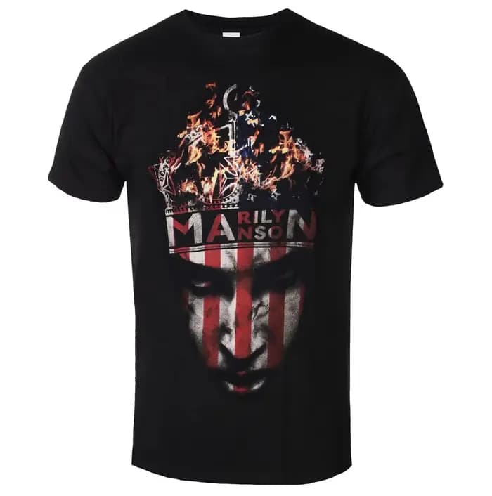 T-Shirt du groupe Art Marilyn Manson, en coton, avec image graphique, pour hommes et femmes, Streetw