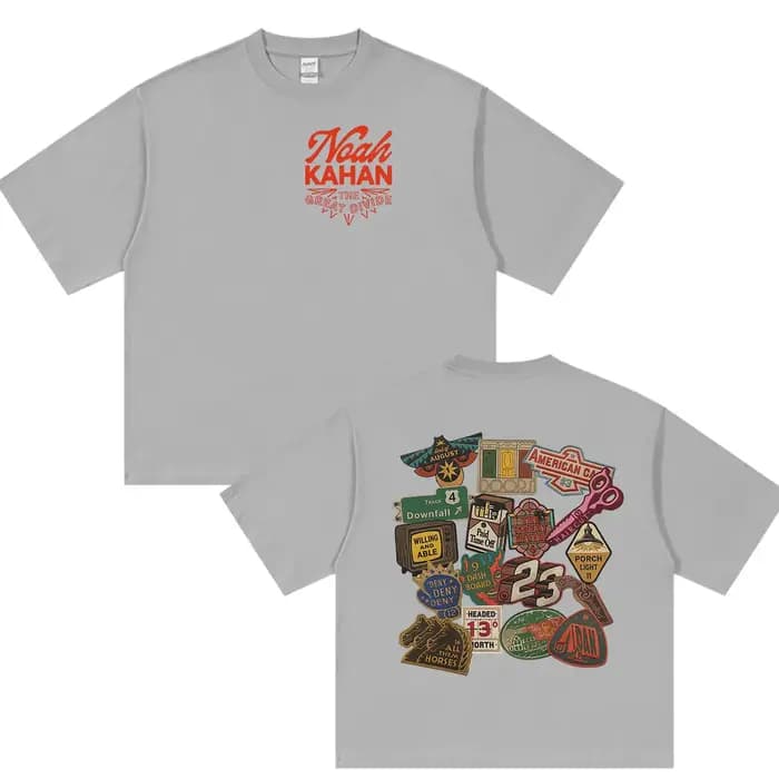Noah Kahan The Great Divide Tour 2026 T-shirt graphique vintage pour hommes