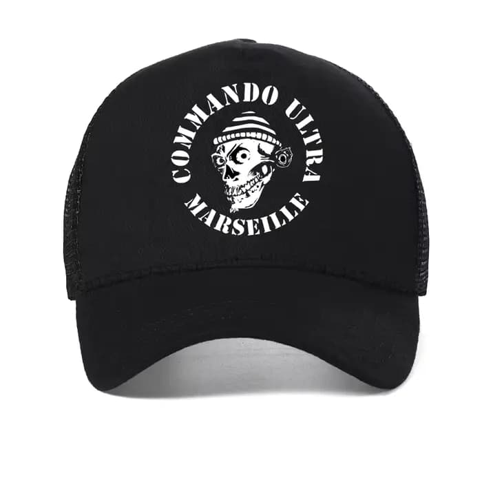 Casquette de baseball imprimée COMMANDO ULTRA 84 MARSEILLE ULTRAS FOOTBALLER FANS, casquette d'été e