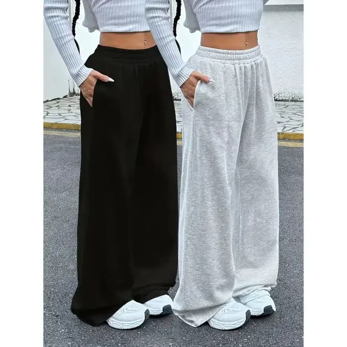 Pantalon de jogging pour femme, décontracté et confortable avec poches, pantalon de sport taille mi-haute, adapté à toutes les saisons