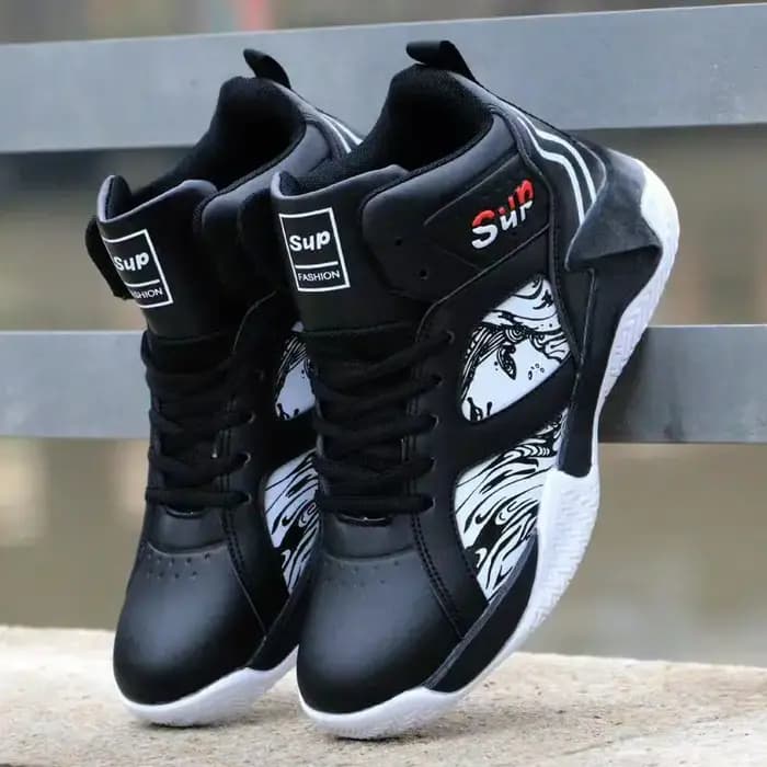 Nouvelles baskets antidérapantes pour hommes, chaussures de basket-ball montantes de luxe confortabl