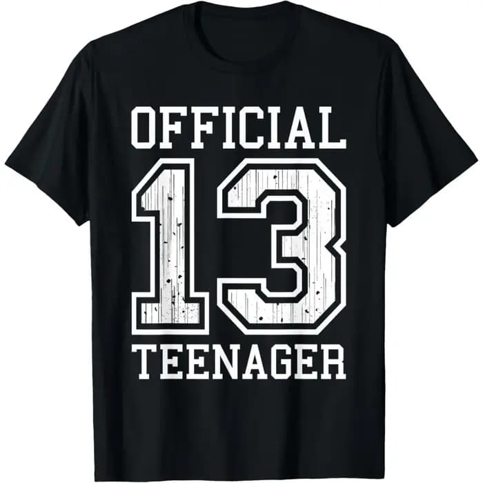 Officiel adolescent 13th anniversaire cadeau Vintage rétro t-shirts hommes Streetwear t-shirt à manches courtes unisexe vêtements amples