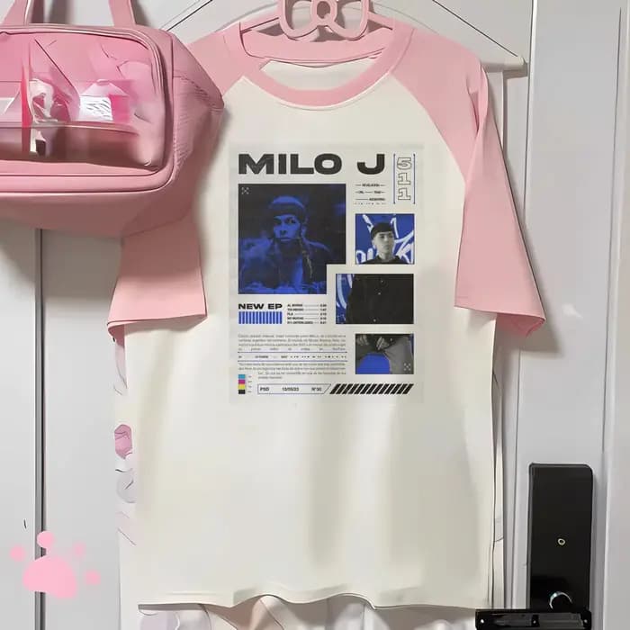 Milo j t-shirts femmes modèle jeune streetwear t-shirt femme bande dessinée vêtements