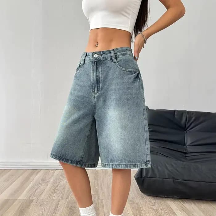 Shorts en jean Bermuda pour femme