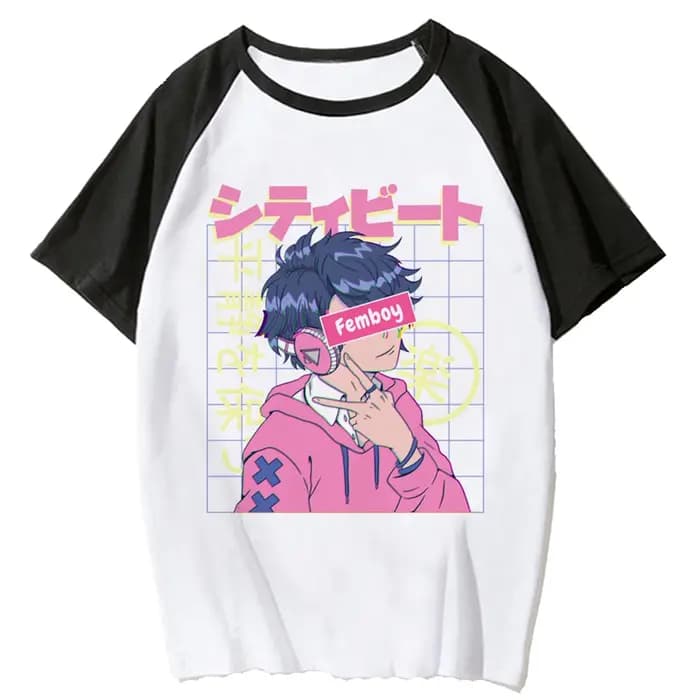 Femboy t-shirts femmes graphique manga t-shirt femme streetwear