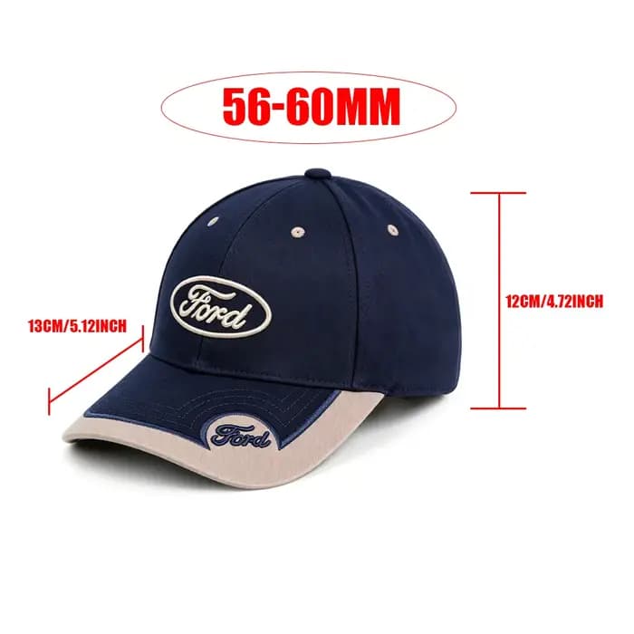Casquette de baseball réglable avec logo de voiture pour Ford Fiesta Mustang Fusion Focus