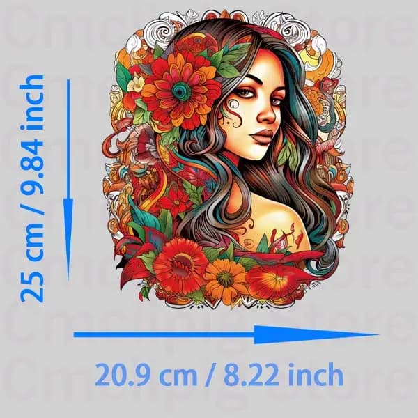 Chicano-Patchs pour vêtements thermocollants pour filles