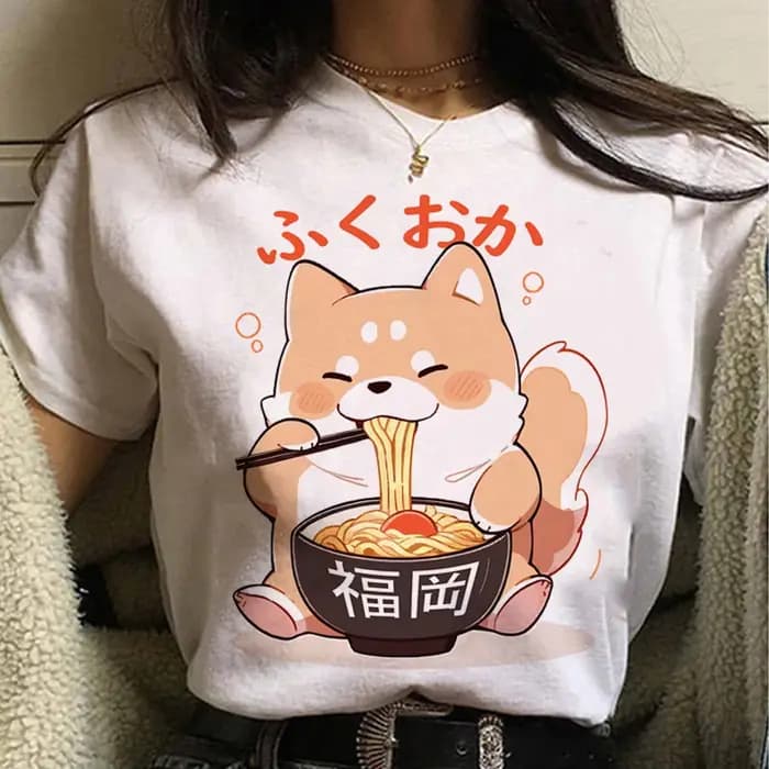 Shiba Inu Tee femmes harajuku streetwear t-shirt fille