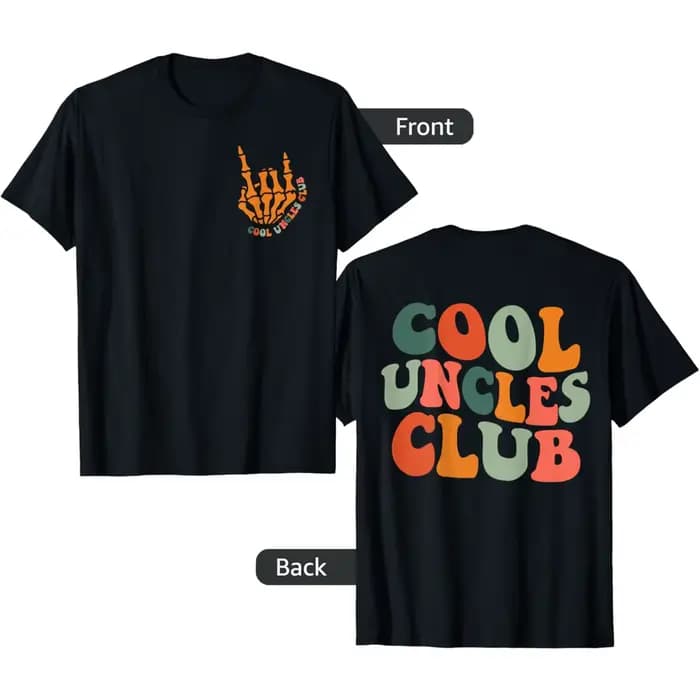 Cool Oncles Club rétro drôle nouveau oncle t-shirts hommes coton Humor Streetwear t-shirt à manches courtes unisexe vêtements amples