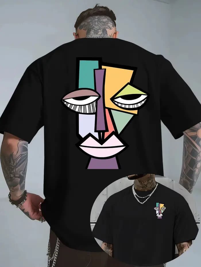 Nouveau T-shirt Homme Style Picasso Été 2026