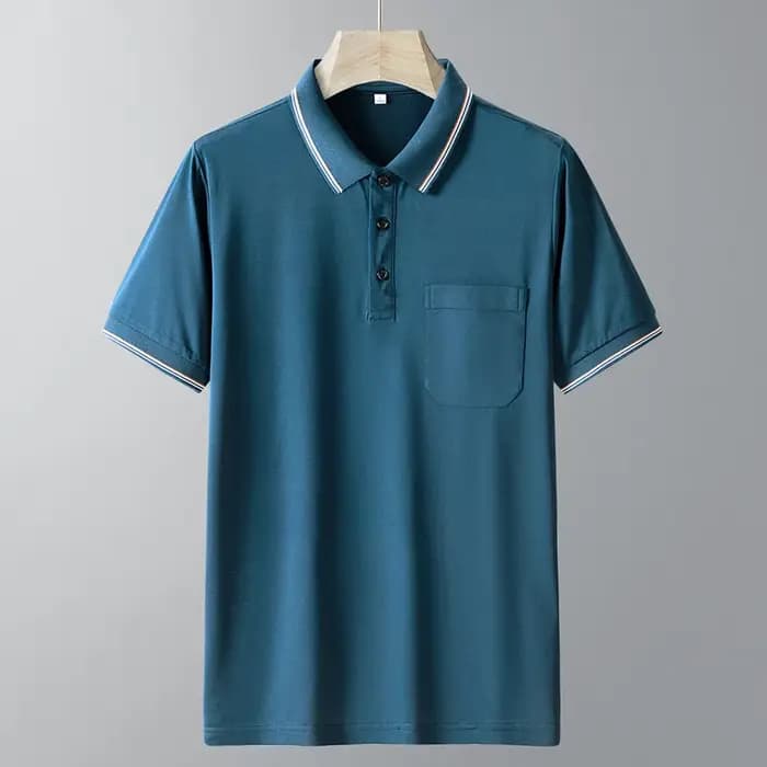 Polo Homme de Marque à Col Revers et Poche