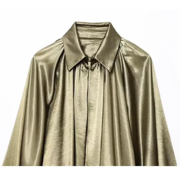 MUJER froncé Bomber vestes pour femmes gonflé surdimensionné veste femme manteaux d'été Demi-saison