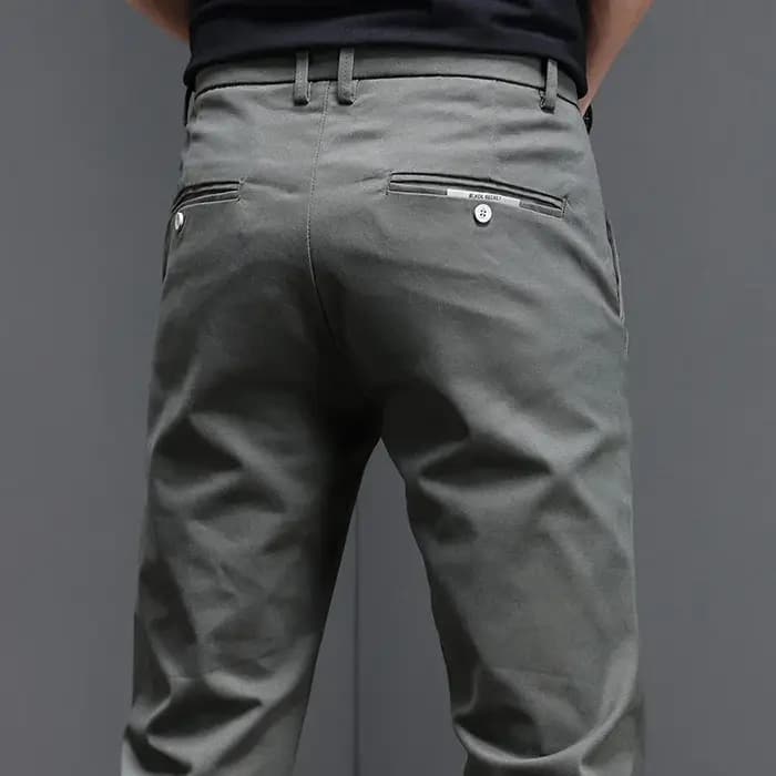 Pantalon décontracté pour homme, 2024 coton, mode coréenne, coupe slim, gris, noir, fjingent, printe