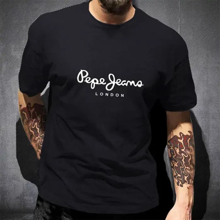 Nouveau T-shirt Pepe Jeans London pour homme avec logo, collection été 2026, manches courtes, 100 %