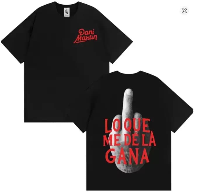 Dani Martín Concierto 25 Años Album Merch T-shirt Hommes Femmes Mode Hip Hop Streetwear T-shirts Cot