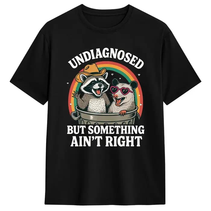 T-shirt pour hommes avec inscription « Undiagnosed But Something Ain't Right »