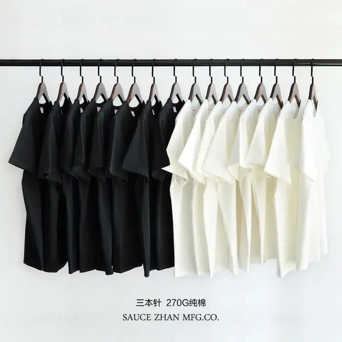 Hauts et t-shirts T-shirt homme manches courtes Anti-déformation Anti-rétrécissement Double tissu coton doux coupe