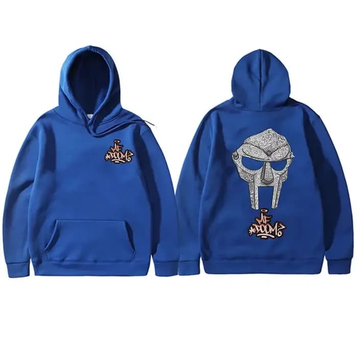 Rappeur Mf Doom visage Double face imprimé sweat à capuche homme surdimensionné pull hommes Hip Hop Rap Vintage sweats