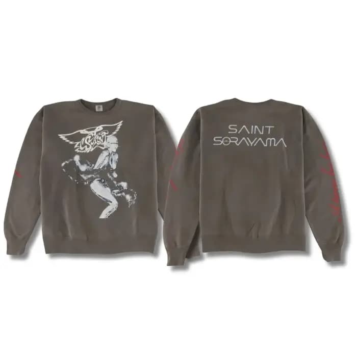 SAINT Vintage pull éclaboussé d'encre Graffiti Destruction col rond à capuche automne hiver hommes femmes vêtements