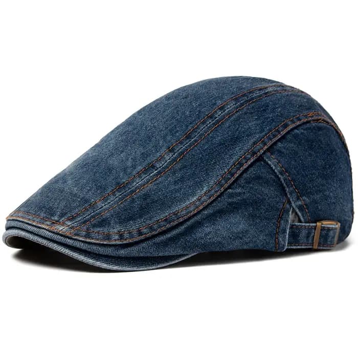CNTANG hommes Jean bérets été gavroche chapeaux pour femmes décontracté couleur unie rétro littéraire avant casquette pointe peintre casquettes Boina