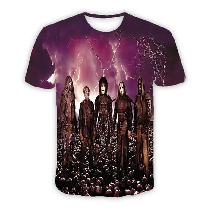 CAVVING T-shirts décontractés imprimés en 3D DEATH SS