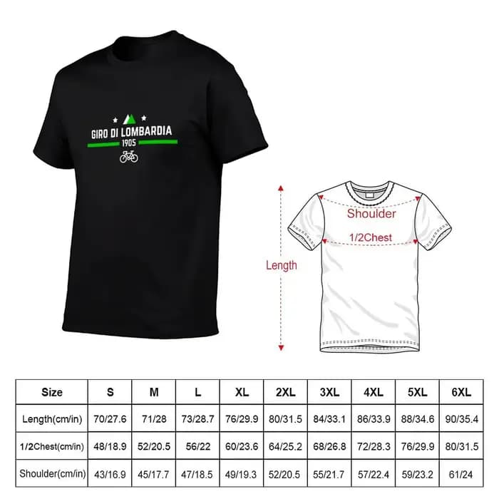 Giro di Lombardia T-Shirt coton T-Shirt pack t-shirts coton 100% T-Shirt