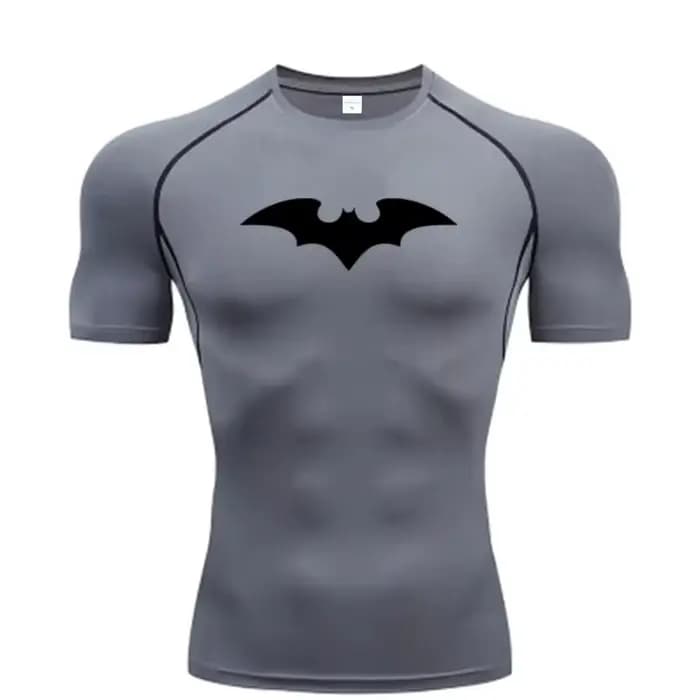 T-shirts de compression à motif chauve-souris pour hommes