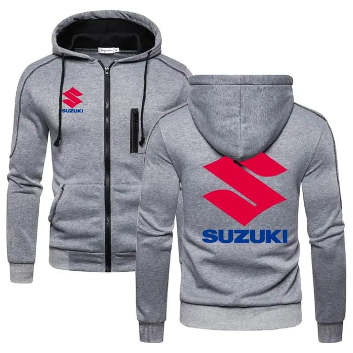Sweat à capuche zippé pour homme avec logo Suzuki Racing Motorcycle Team