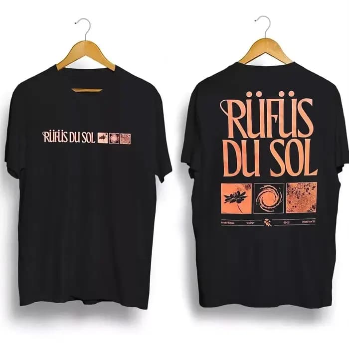 American Vintage Rufus Du Sol 2025 chemise de Concert unisexe été nouveau Streetwear hommes et femmes T-Shirt