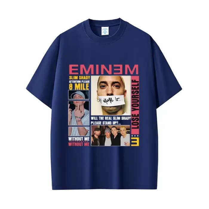 Rappeur Eminem Slim Shady Pop musique T-shirt vêtements pour hommes Vintage Streetwear