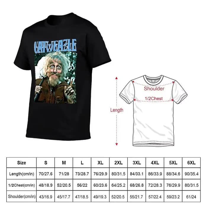 T-shirt Catweazle (transparent) à manches courtes avec imprimé élégant