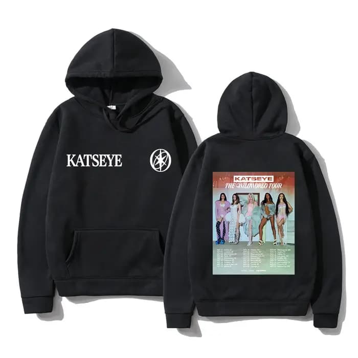 KATSEYE THE WILDWORLD TOUR 2026 Hoodie PINKY UP 2 Album Sweat-shirt vintage pour femme