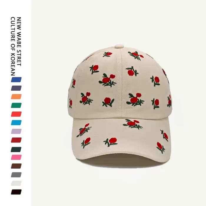 Nouvelle casquette de baseball brodée motif rose pour hommes et femmes