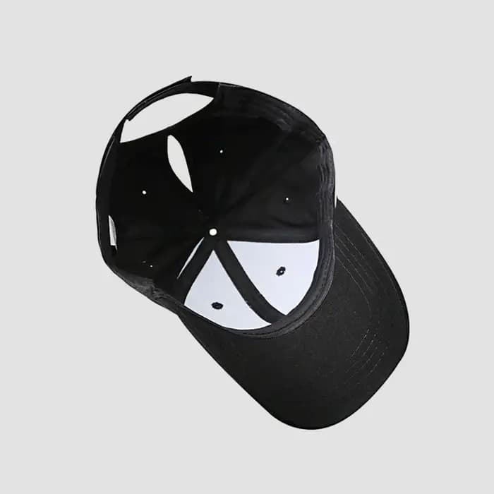 Casquette de baseball à queue de cheval haute pour femme