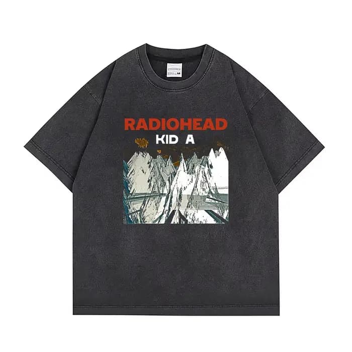 Radiohead T-Shirt enfant un groupe de Rock musique coton hommes femmes cadeau surdimensionné vêtements amples manches courtes chemise imprimée