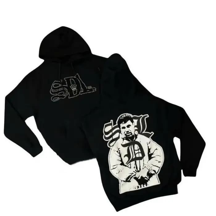 Tendance 2025 nouveaux hommes Sdl bandes bleues x Askr moletom à capuche noir SDL Collection