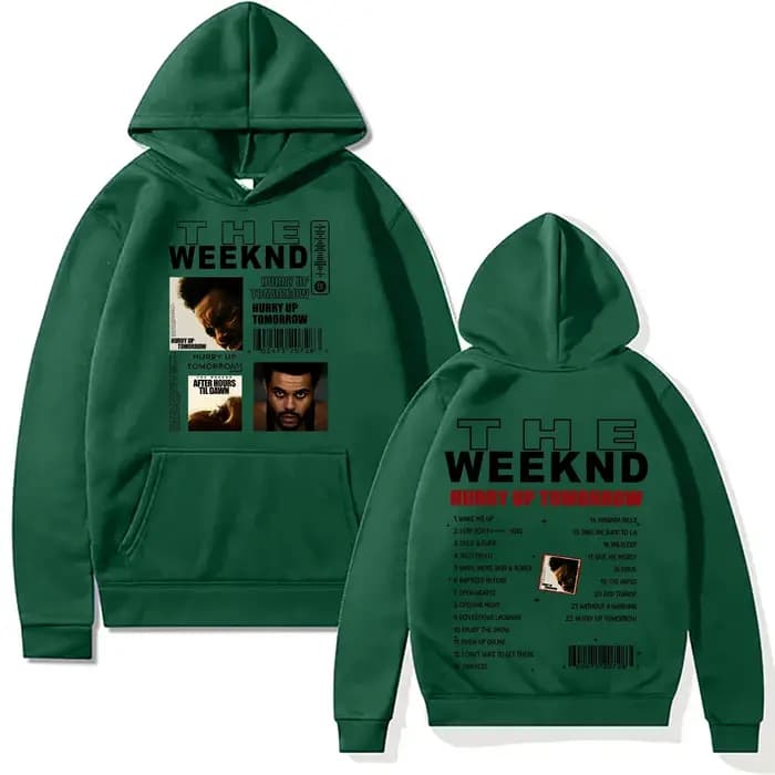 TheWeeknd-He Weeknd Hurry Up Tomorrow nouvel Album sweat à capuche imprimé Hip Hop Rock sweat-shirt décontracté de haute qualité pour hommes
