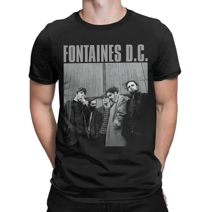 Hommes femmes FONTAINES DC TOUR 2025 Punk bande T-Shirt pur coton impression graphique