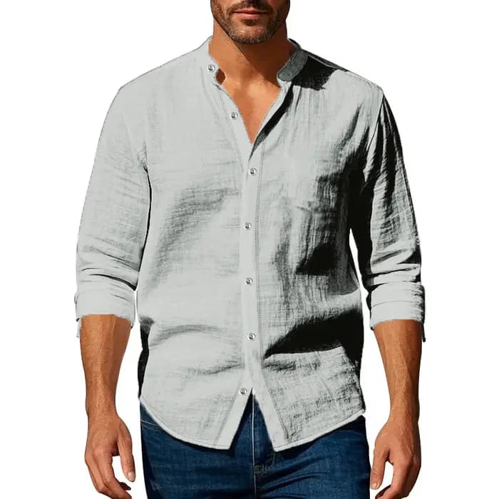 Jeu d'animaux chemises à manches longues pour hommes coton léger t-shirt décontracté chemise régulière respirant luxe