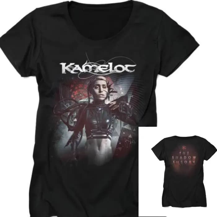 Kamelot The Black Halo Band T-Shirt en coton avec motif graphique pour hommes et femmes