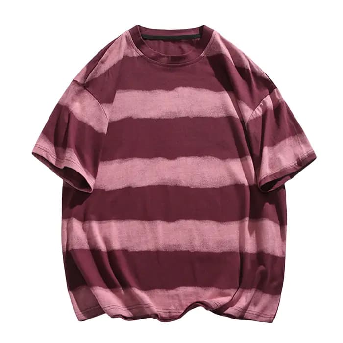 T-shirt oversize style hip-hop pour homme, nouveau coloris dégradé, décontracté, col rond, manches courtes, mode coréenne Y2K, tee-shirt ample pour homme