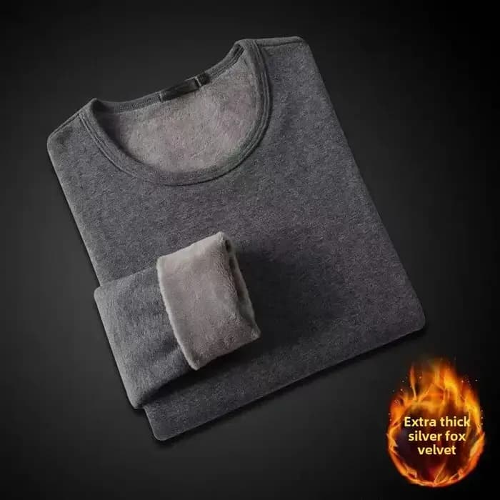 T-Shirt à manches longues doublé polaire pour hommes et femmes