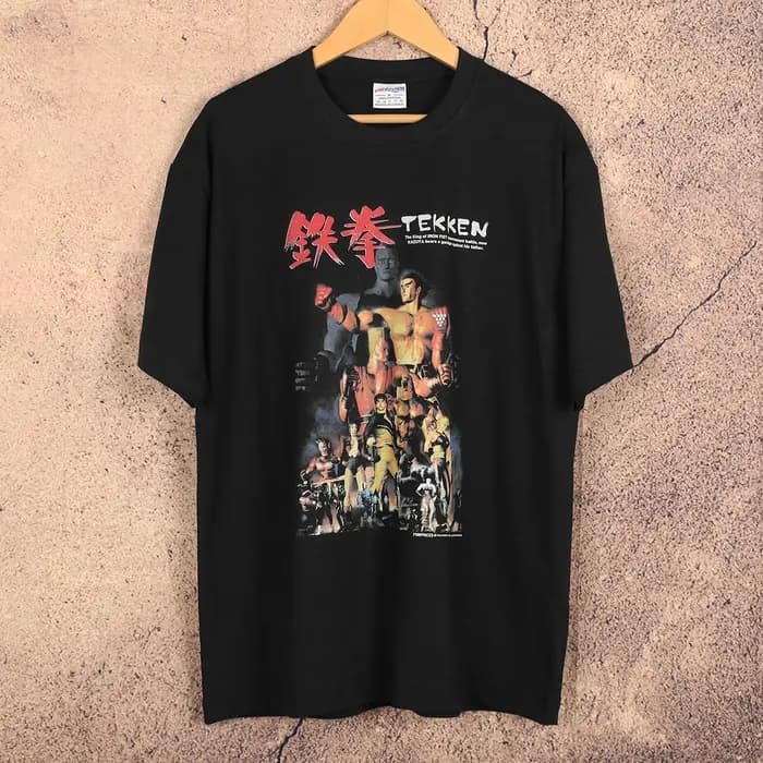 T-Shirt Tekken classique FTG Arcade Fighting Game Combat KOF King Jin, vêtements imprimés à manches courtes, coupe ample, chemises en coton pour hommes