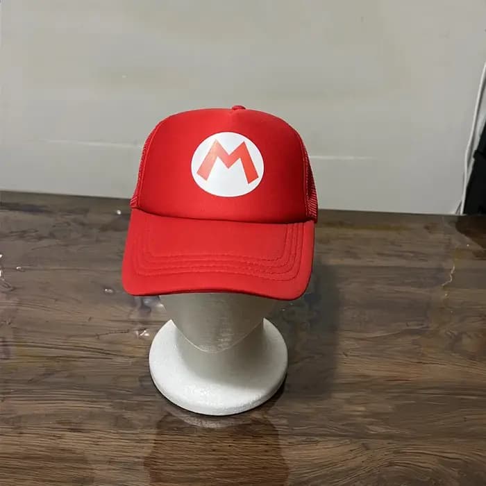 Casquette de baseball unisexe réglable en maille imprimée, style camionneur, accessoires et accessoires de cosplay, thème Anime Super Luigi Bros, chapeau de soleil de dessin animé