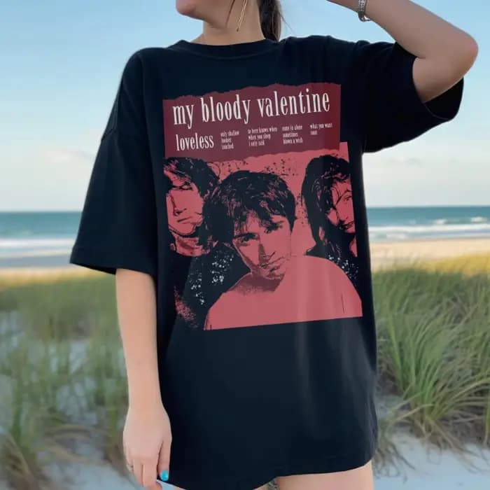 T-shirt classique imprimé avec motif d'affiche pour hommes et femmes, nouveau t-shirt d'été pour la promotion du groupe de rock My Bloody Valentine