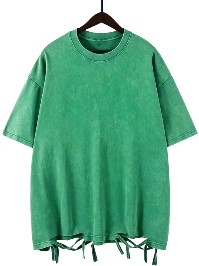 Mode couleur unie trous lavés T-Shirts femmes 100% coton à manches courtes rue Hip Hop t-shirt doux confortable vêtements