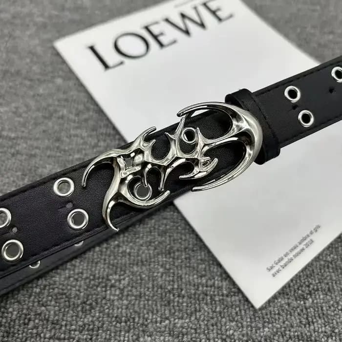 Ceinture Punk en cuir PU ajouré Y2K pour hommes et femmes